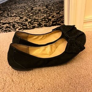 Gianni Bini black bow flats